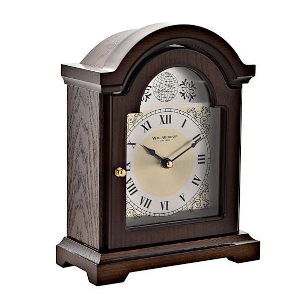 Wm.Widdop Broken Arch Trä Mantel Klocka 24cm One Size Valnöt Walnut One Size