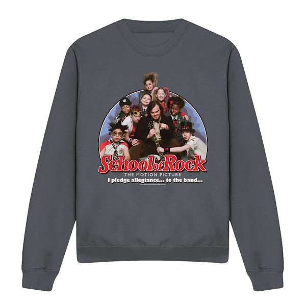 School of Rock Unisex Vuxen I Pledge Allegiance Sweatshirt XL C Charcoal XL