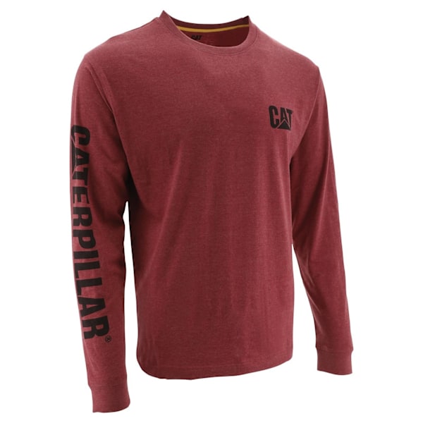 Caterpillar Mens Trademark Banner Long Sleeve T-Shirt XXL Röd Red XXL