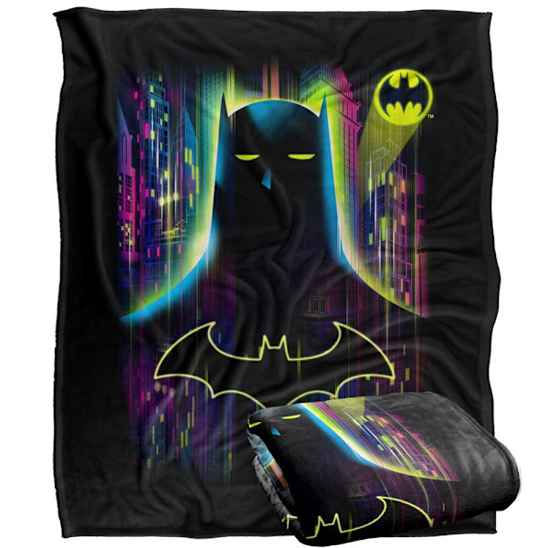 Batman Neon Filt En Storlek Flerfärgad Multicoloured One Size