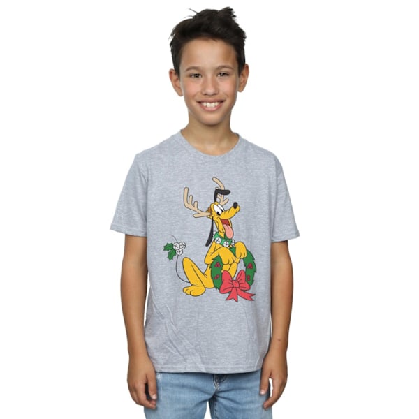 Disney Boys Pluto Jul Ren T-shirt 7-8 år Sport Grå Sports Grey 7-8 Years