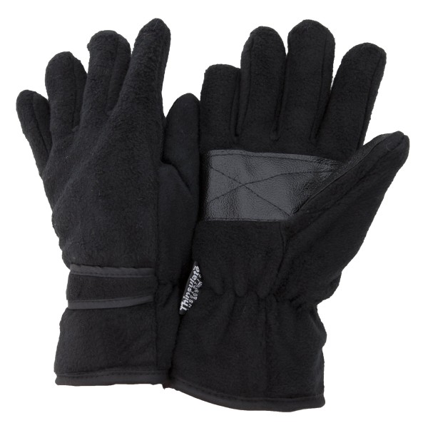 FLOSO Thinsulate thermal fleecehandskar för män med handflata (3M Black M/L