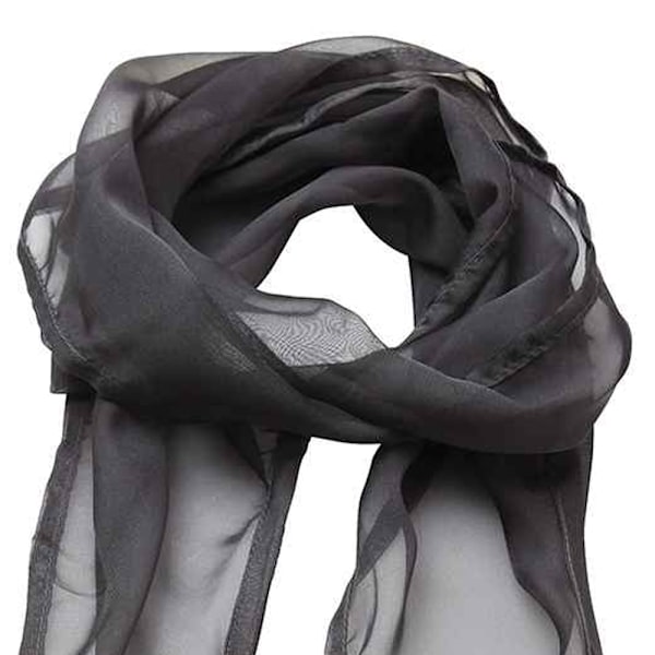 Premier Unisex Vuxen Färger Chiffon Scarf En Storlek Mörkgrå Dark Grey One Size