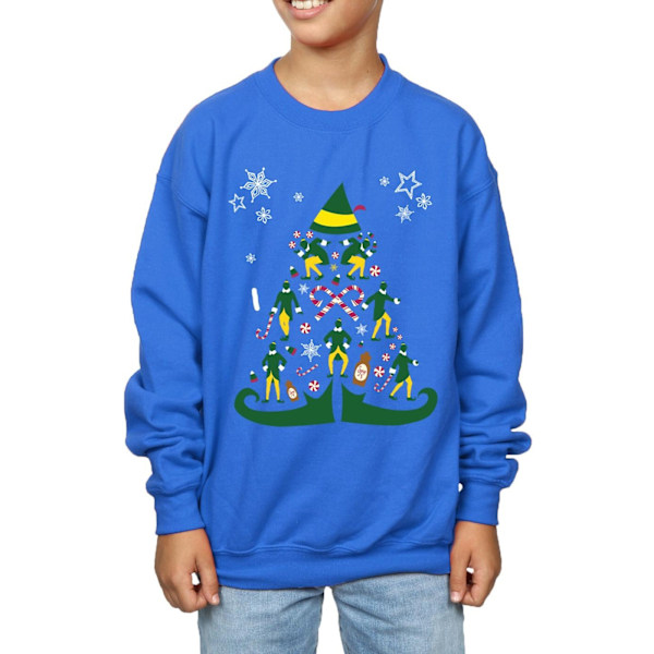 Elf Pojkar Julgran Tröja 7-8 År Kungsblå Royal Blue 7-8 Years
