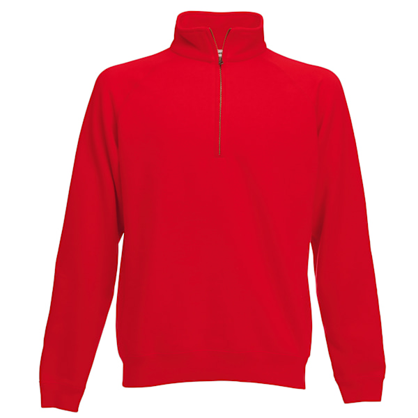 Fruit Of The Loom Herr Zip Neck Sweatshirt Top S Röd Red S