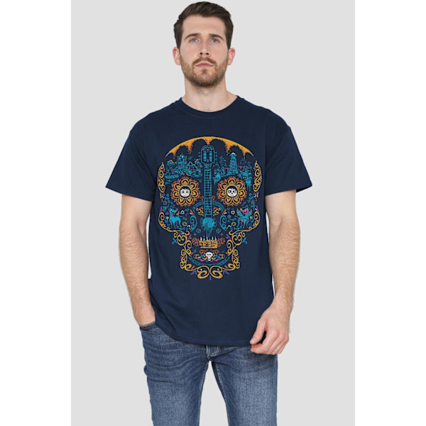 Coco Herr Day Of The Dead Miguel Dante Färgglad Dödskalle T-Shirt Navy XL