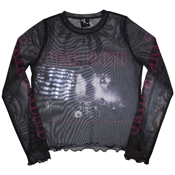 Pink Floyd Dam/Kvinnor Live Band Mesh Långärmad Crop Top X Black XS