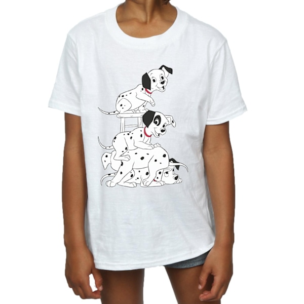 101 Dalmatiner Flickor Stol Bomull T-shirt 9-11 År Vit White 9-11 Years