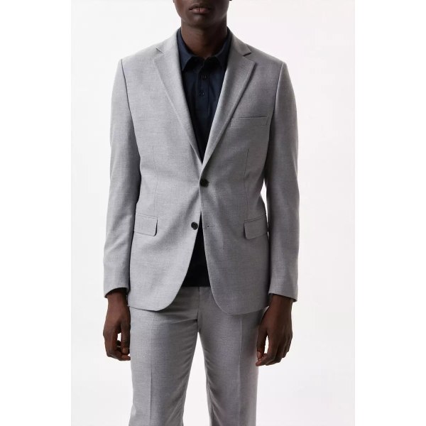 Burton Mens Marl Slim Suit Jacket 38R Mid Grey Mid Grey 38R