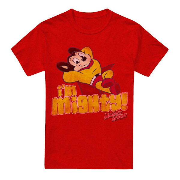 Mighty Mouse Unisex Vuxen I´m Mighty T-Shirt S Röd Red S