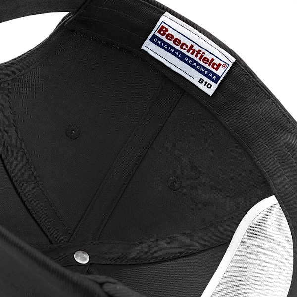 Beechfield Unisex Original 5-Panel Baseballkeps i enfärgad design, One Size Black One Size