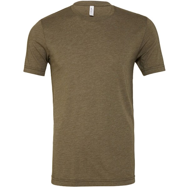 Canvas Triblend Crew Neck Plain Short Sleeve T-Shirt M Oli Olive Triblend M