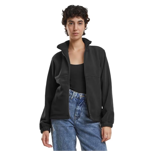 Urban Classics Dam/Dam Fleecejacka med Dubbla Lager Black M