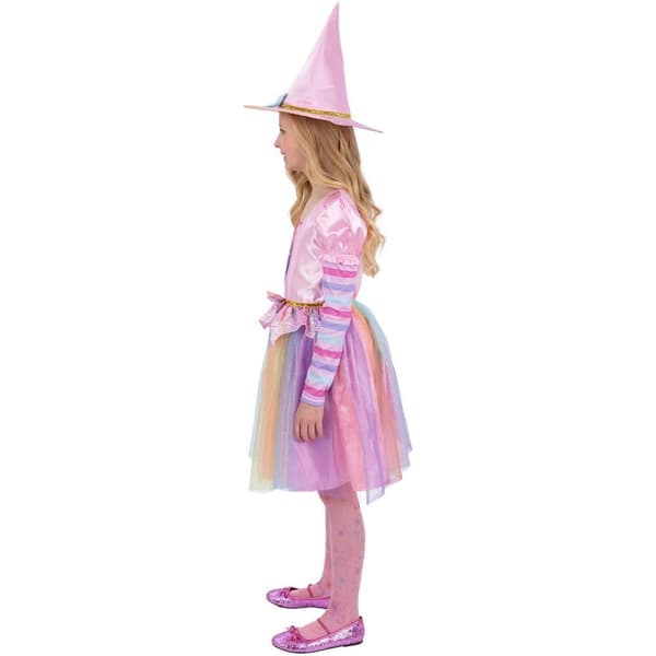 Smiffys Flickor Pastell Regnbåge Halloween Häxdräkt 7-9 År Multicoloured 7-9 Years