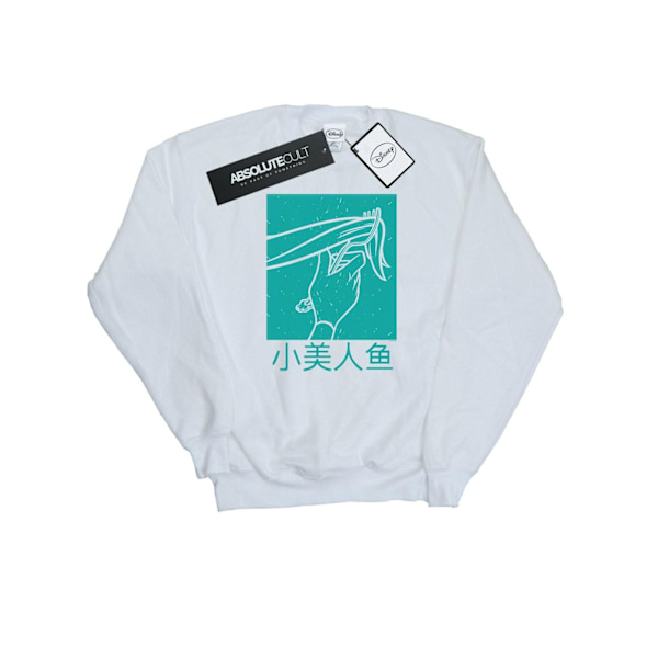 Disney Princess Dam/Damer Ariel Den Lilla Sjöjungfrun Hår Stroke Sweatshirt S Vit White S