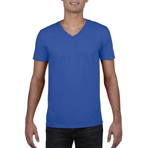 Gildan Soft Style V-halsad T-shirt med kort ärm för män, M, Royal Royal M