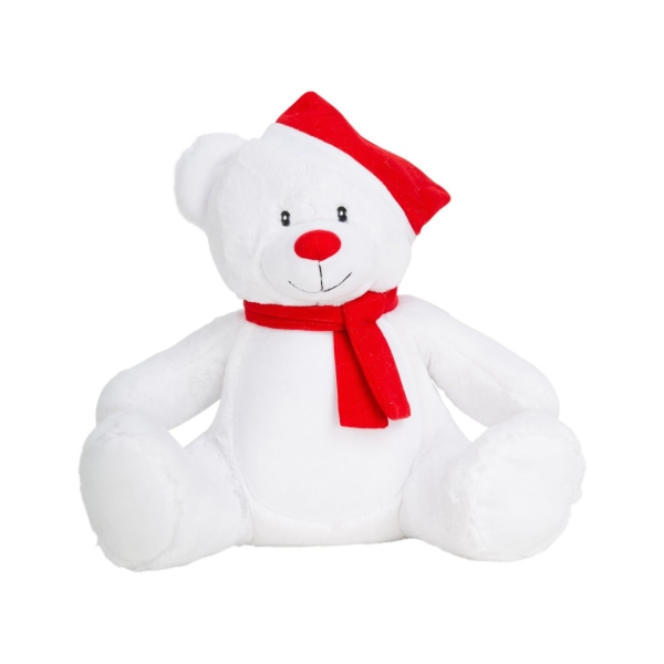 Mumbles Zippie Christmas Teddy Bear One Size Vit/Röd White/Red One Size