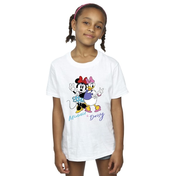 Disney Girls Minnie Mouse och Daisy Bomull T-shirt 9-11 år W White 9-11 Years
