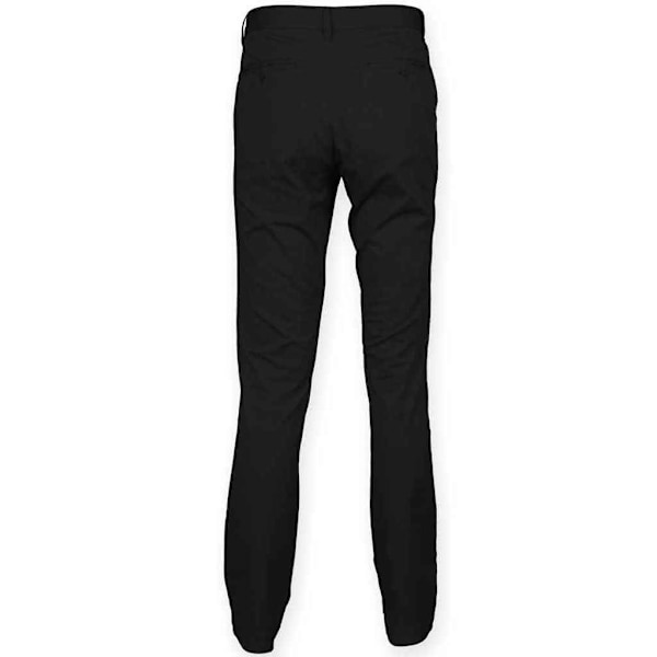 Front Row Herr Stretch Chinos 32R Svart Black 32R