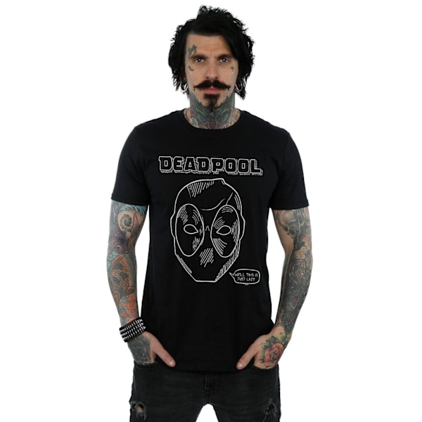 Marvel Deadpool T-shirt för män - This Is Just Lazy - 4XL - Svart Black 4XL