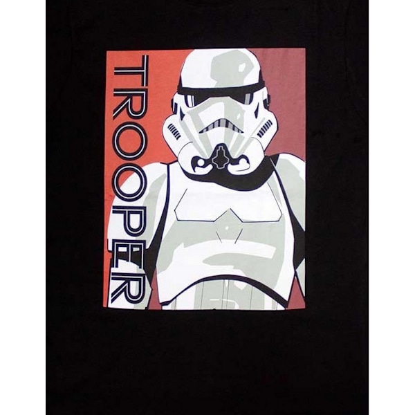 Star Wars Unisex Vuxen Trooper Card T-Shirt XXL Svart Black XXL