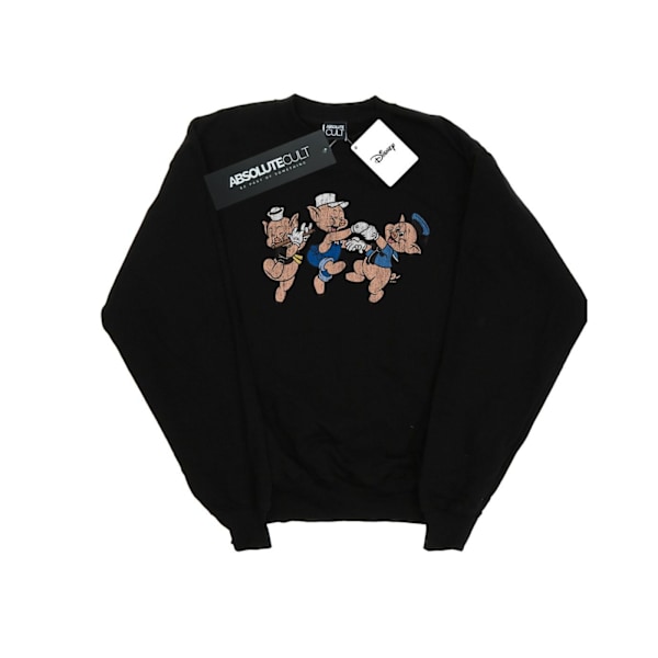 Disney Herr Tre Små Grisar Har Roligt Sweatshirt L Svart Black L