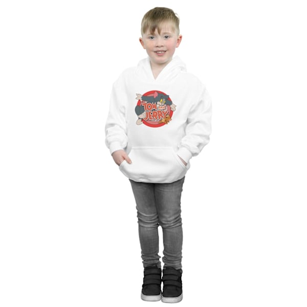 Tom And Jerry Boys Classic Catch Hoodie 12-13 År Vit White 12-13 Years