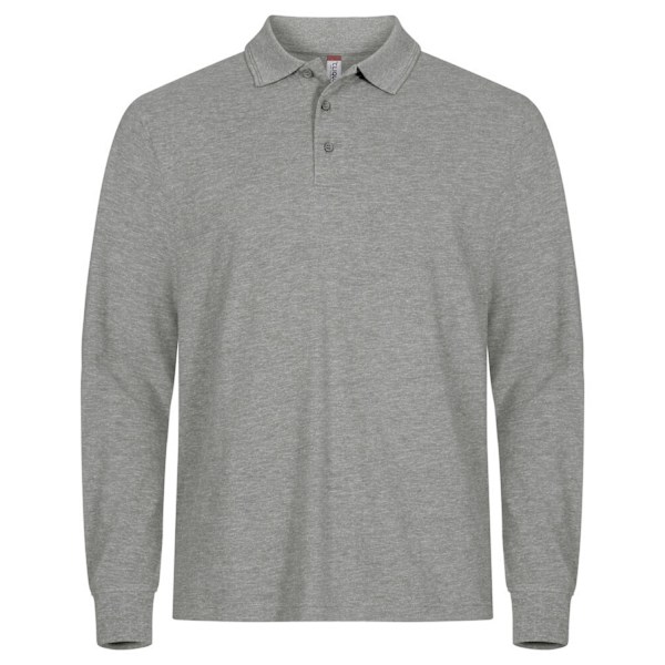 Clique Manhattan Pikétröja för män L Gråmelerad Grey Melange L