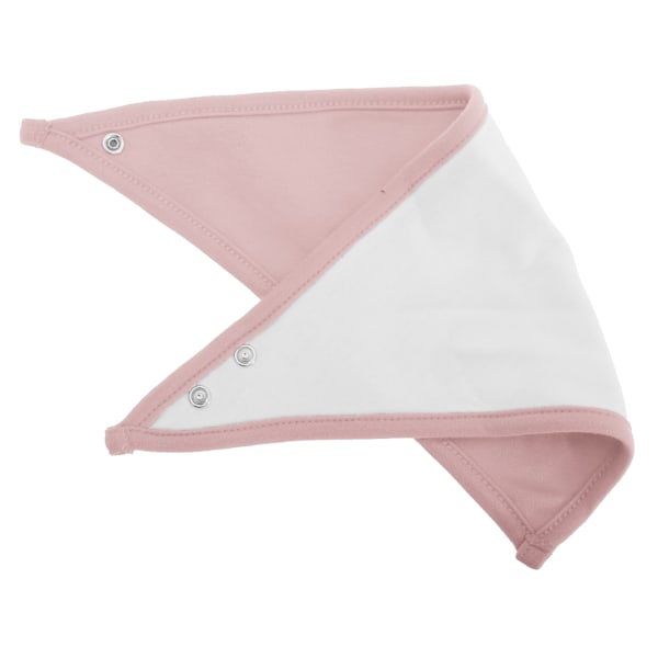 Babybugz Baby Plain Bandana Bib (2-pack) One Size Vit/Powder Rosa White/Powder Pink One Size