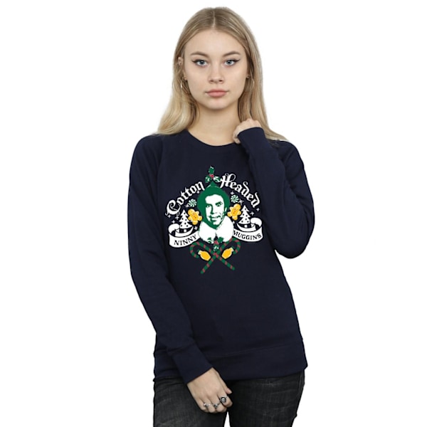 Elf Womens/Ladies Headed Ninny Muggins Sweatshirt M Marinblå Navy Blue M