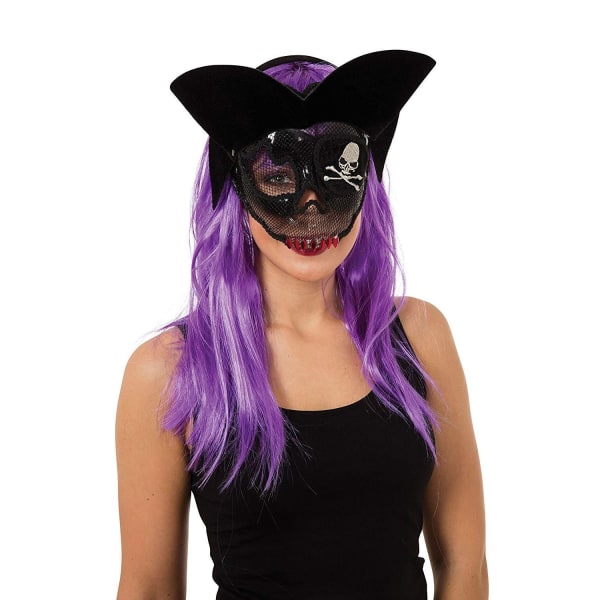 Bristol Novelty Womens/Ladies Transparent Evil Pirate Mask One Black One Size
