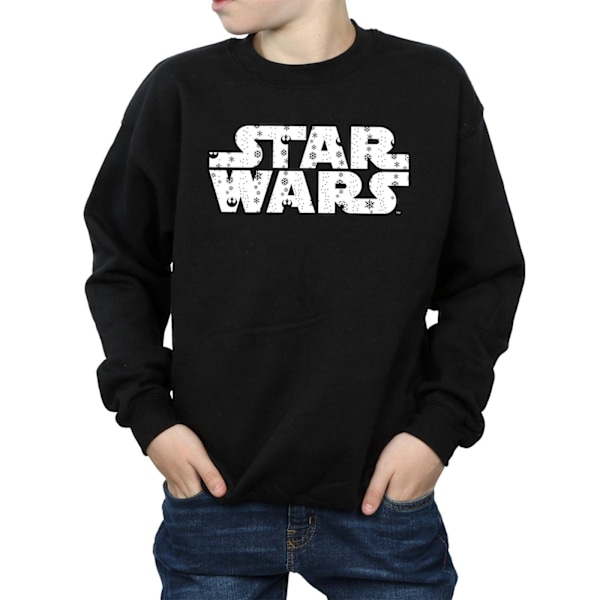 Star Wars Jultröja med logotyp för pojkar, 12-13 år, svart Black 12-13 Years