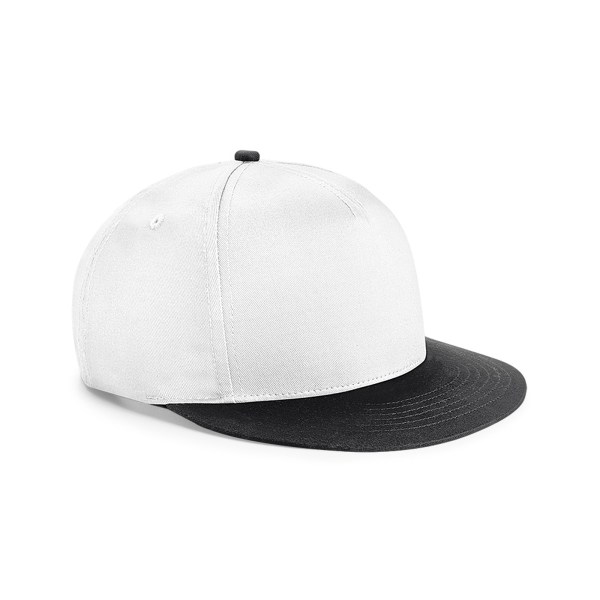 Beechfield Youth Unisex Retro Snapback Cap One Size Vit/ Svart White/ Black One Size