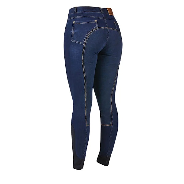 Dublin Womens/Ladies Shona Denim Suede Seat Breeches 10 UK Blå Blue/Navy 10 UK