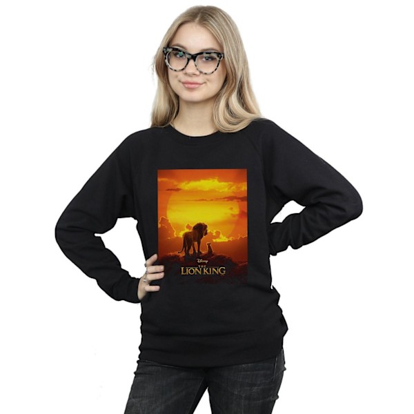 Disney Dam/Kvinnor Lejonkungen Film Solnedgång Affisch Sweatshirt Black XL