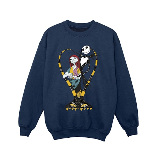 The Nightmare Before Christmas Tjej Hjärta Jack Sweatshirt 9-11 Navy Blue 9-11 Years