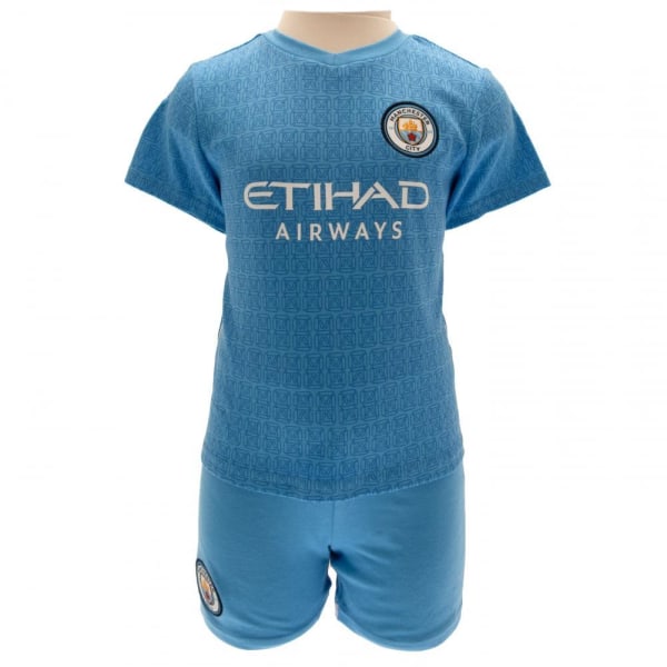 Manchester City FC Baby Crest T-shirt & shorts Set 9-12 månader Sky Blue/White 9-12 Months