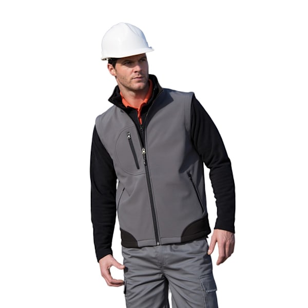 Result Herr Softshell Väst L Workguard Grå/Svart Workguard Grey/Black L