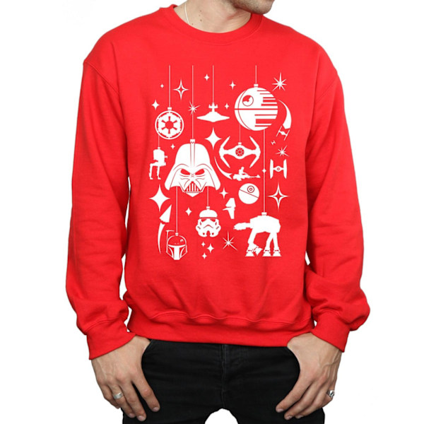 Star Wars Jul Dekorationer Sweatshirt M Röd Red M