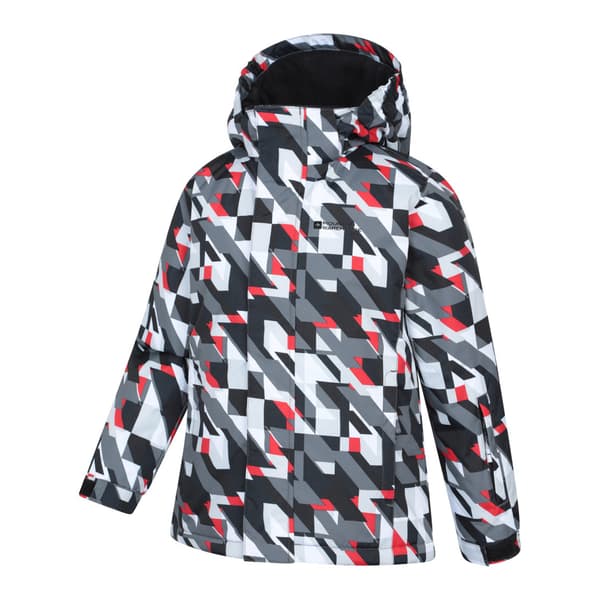 Mountain Warehouse Mogal geometrisk skidjacka för barn 7-8 år Dark Grey 7-8 Years