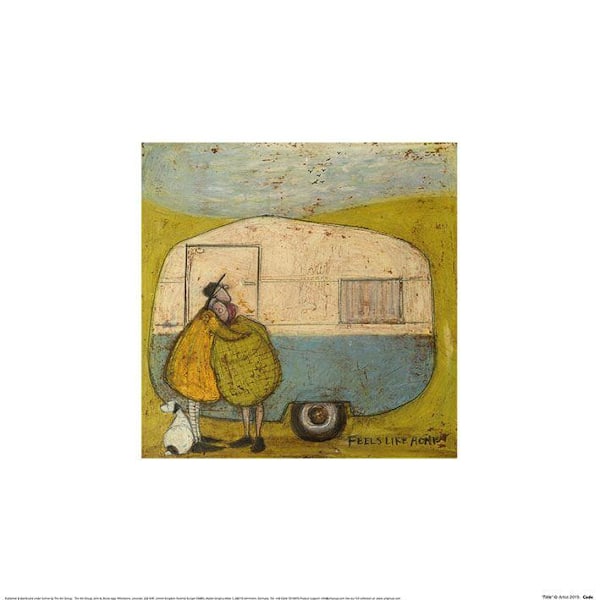 Sam Toft Feels Like Home II Poster 30cm x 30cm Grön/Gul/Blå Green/Yellow/Blue 30cm x 30cm