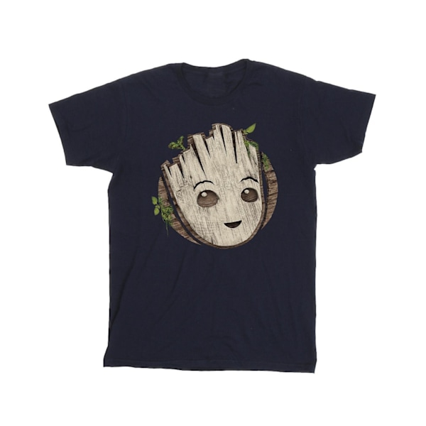 Marvel Boys I Am Groot Trähuvud T-shirt 5-6 år Marinblå Navy Blue 5-6 Years