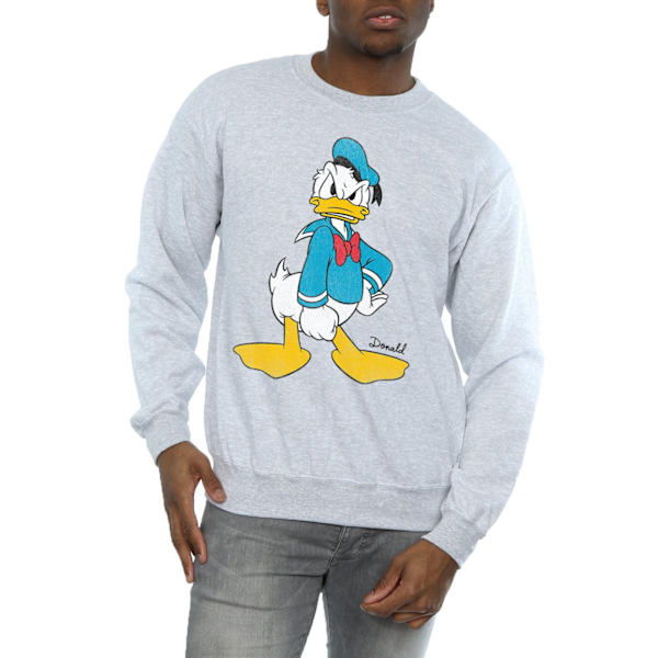 Disney Herr Angry Donald Duck Sweatshirt L Sports Grey Sports Grey L