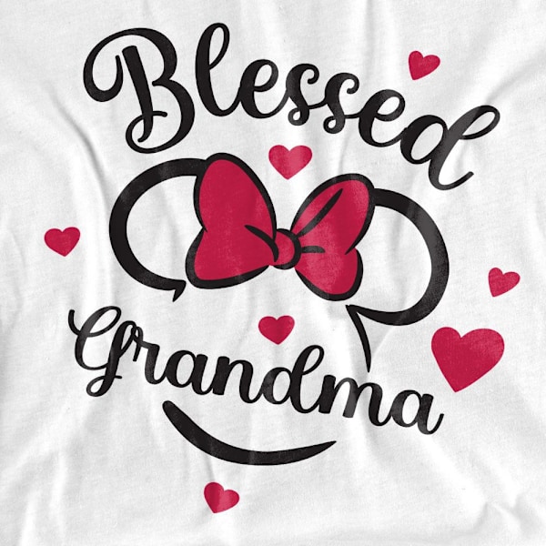 Minnie Mouse Unisex Vuxen Välsignad Mormor T-Shirt XL Vit White XL