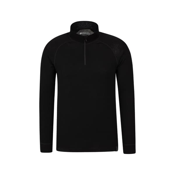 Mountain Warehouse Merino Ull Baslager Topp (2-pack) Black M