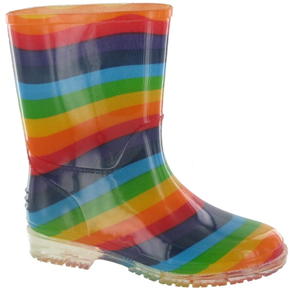 Cotswold PVC Kids Rainbow Welly / Girls Boots 28 EUR Multi Multi 28 EUR