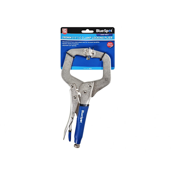Bluespot Tools Låsande C-tving Med Svängbara Dynor 280mm (11tum) Multi Colour One Size