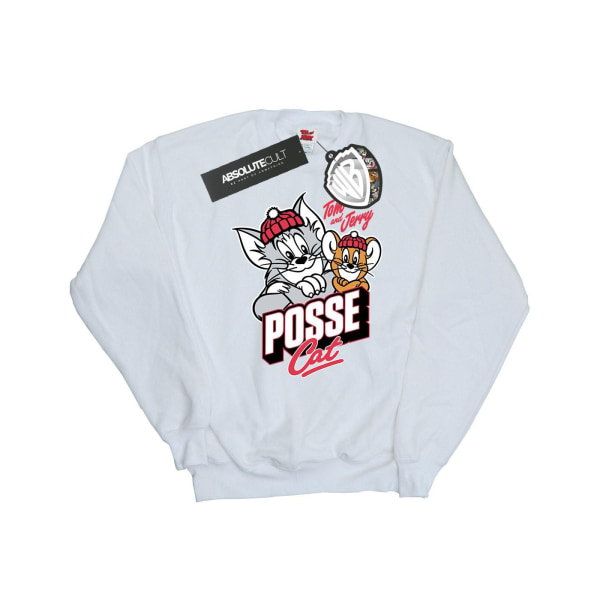 Tom And Jerry Dam/Dam Posse Cat Sweatshirt S Vit White S