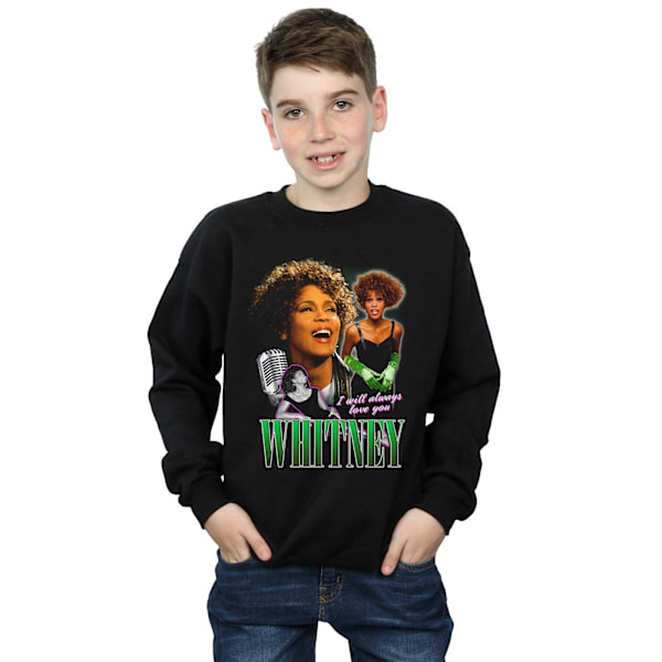 Whitney Houston Boys I Will Always Love You Homage Sweatshirt 3 Black 3-4 Years