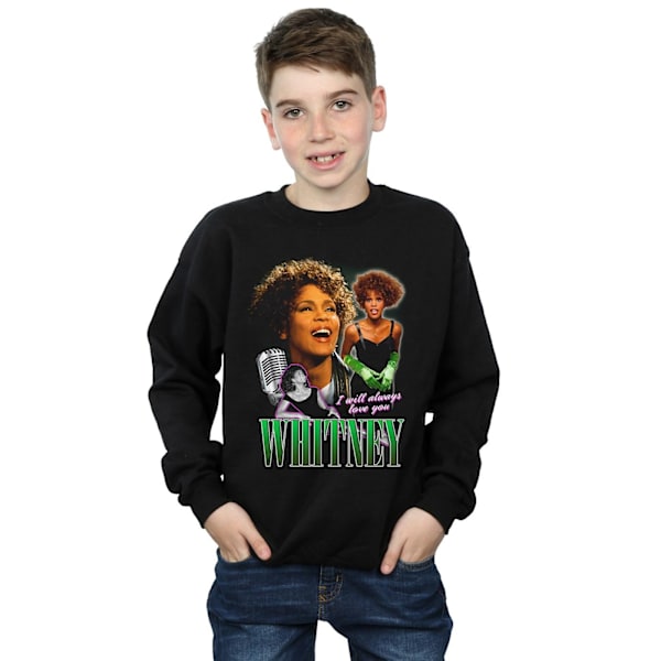 Whitney Houston Boys I Will Always Love You Homage Sweatshirt 7 Black 7-8 Years